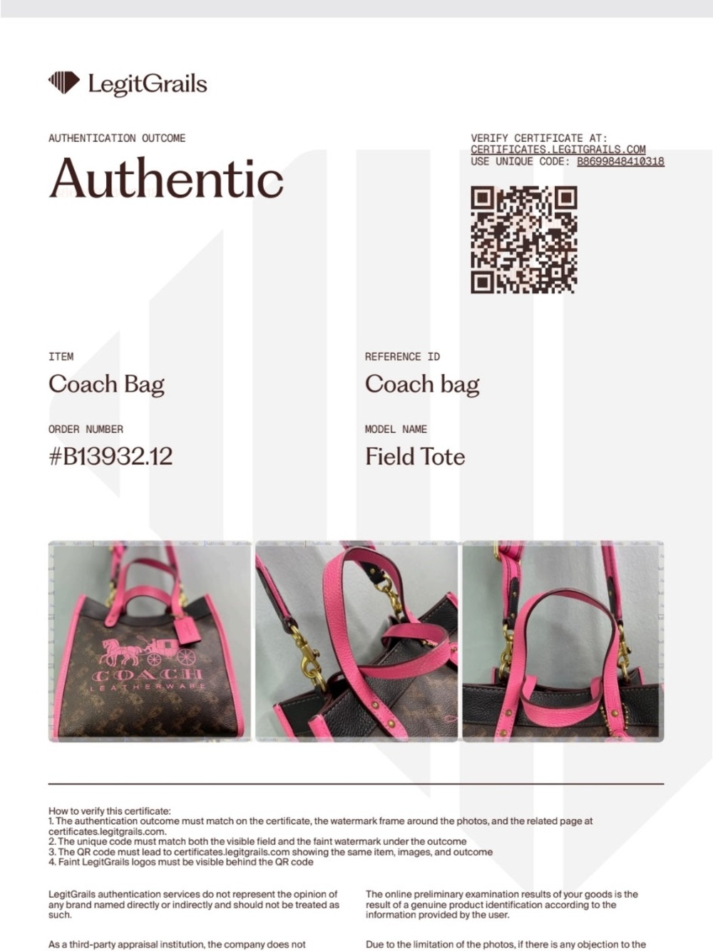 Coach Field Tote 22 in Truffle Petunia - Picture 15 of 15